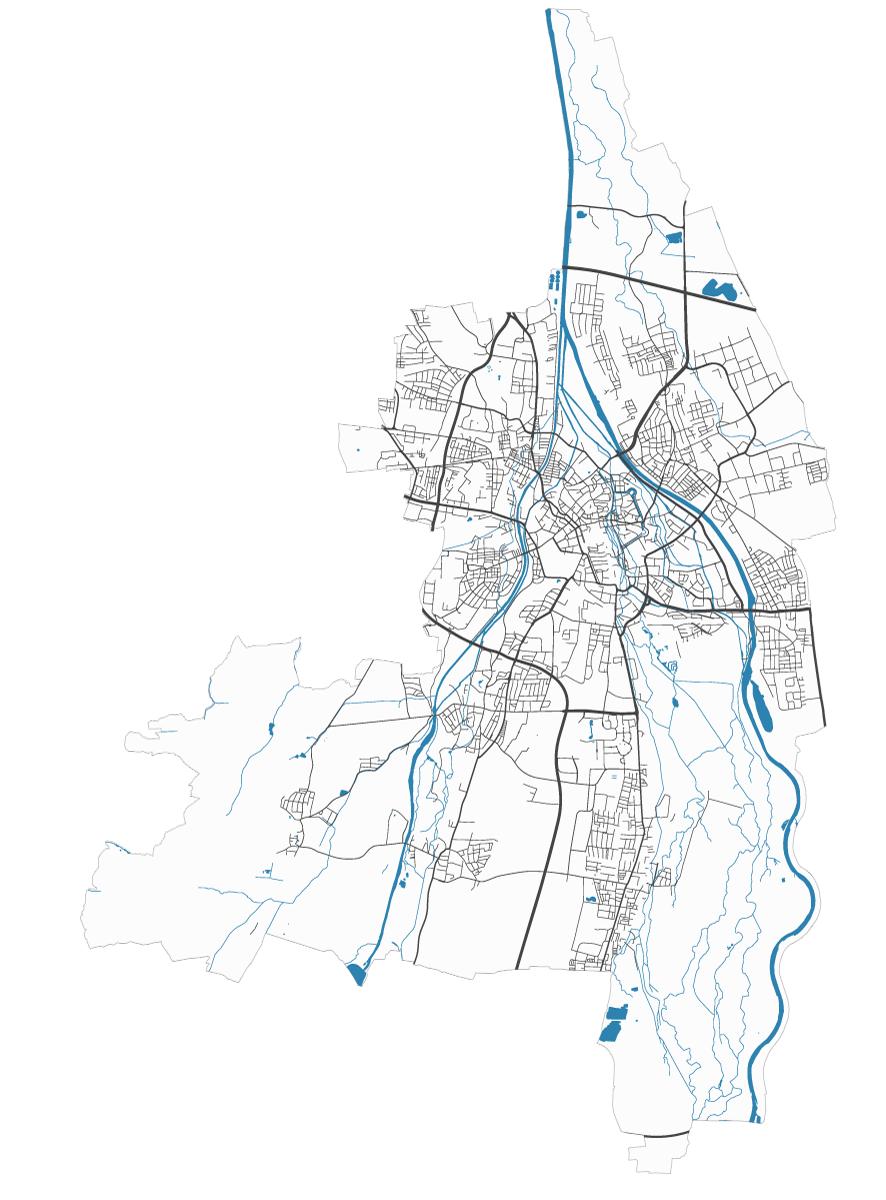 Stadtkarte von Augsburg mit Fokus auf die Lage von AWI Consulting.